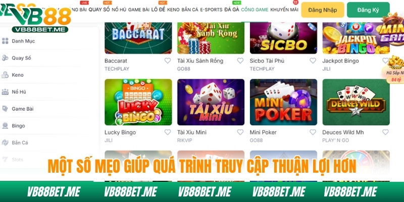 Một số mẹo giúp quá trình truy cập thuận lợi hơn