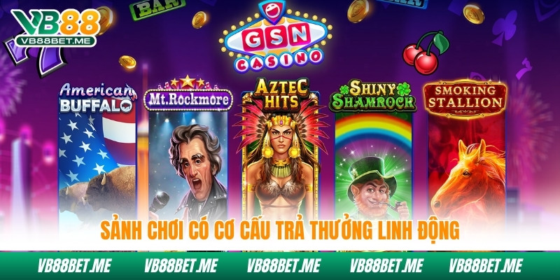 Sảnh chơi có cơ cấu trả thưởng linh động